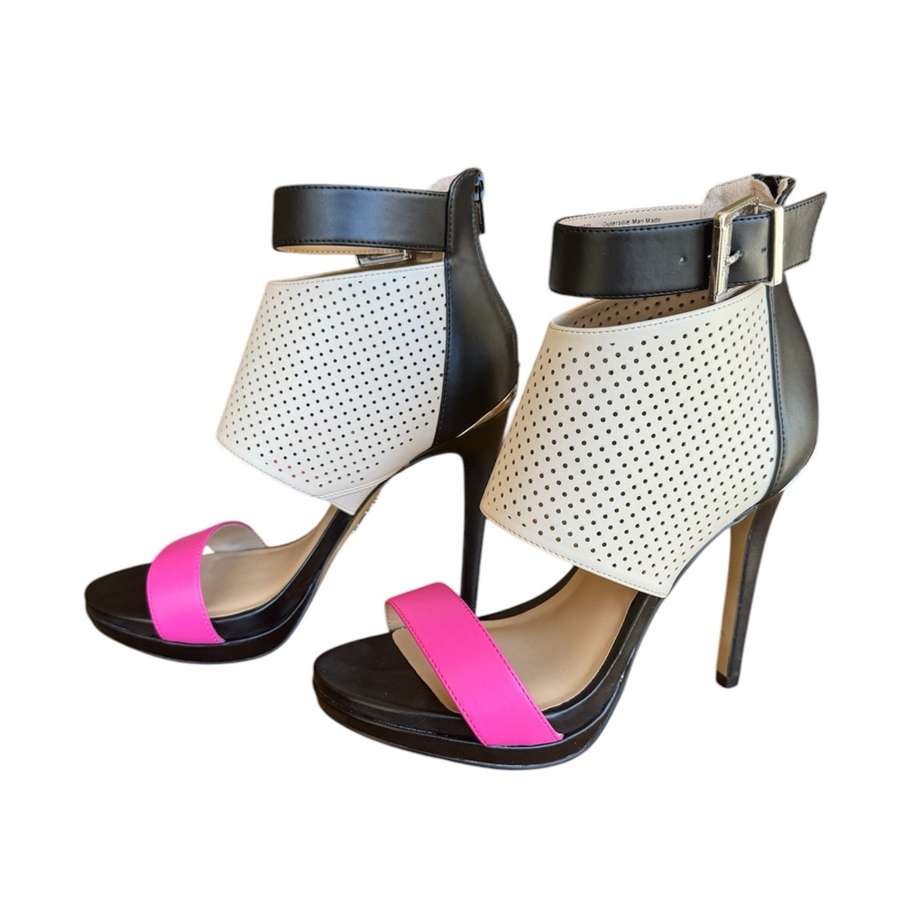 Juicy Couture Stiletto - Block Color Heel: Black, Nude, and Pink. NEW! Size 7.5